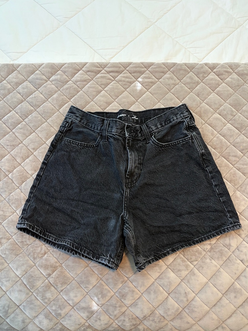 Old Navy Black High-Rise Denim Shorts